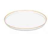 4 Glazen Onderbord met Gouden Rand Ø32cm