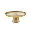 Classic Touch Classic Touch Glass Footed Cake Plate with Gold Rim Ø32cm