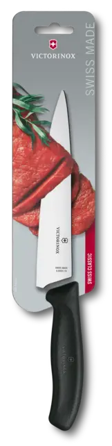 Victorinox  Swiss Classic Vleesmes Zwart - Lemmet 19 cm