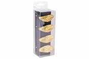Cosy&Trendy Serviet Ringen Set4 Leaf Gold 2,5x6xh5cm