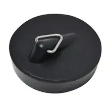 Washbasin Stops, Black Rubber 40.5mm
