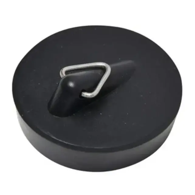 Washbasin Stops, Black Rubber 45.5mm