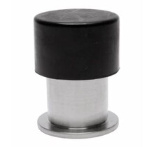 Door Stops, Cylindr., Floor, Stainless Steel