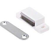 Closet Magnet Closure Light 2 Hole White