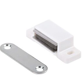 Closet Magnet Closure Light 2 Hole White