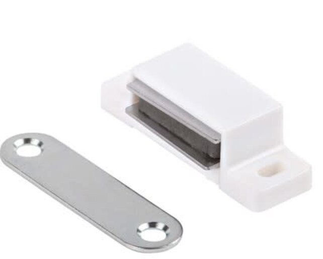 Closet Magnet Closure Light 2 Hole White PVC-4kg