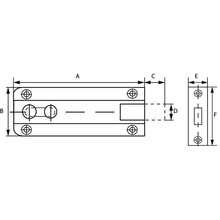 Profile Sliding Bend Brass Polished 40x25mm