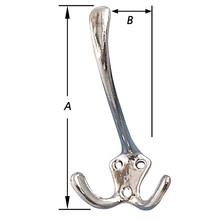 Aluminum Double Coat Hook
