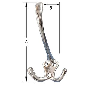 Aluminum Double Coat Hook
