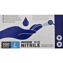 Flipper Gloves Nitrile Blue  3.5 gr Powder Free 100 Pcs
