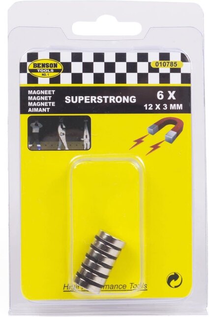 Benson Magnet Superstrong 6pcs 12 x 3 mm