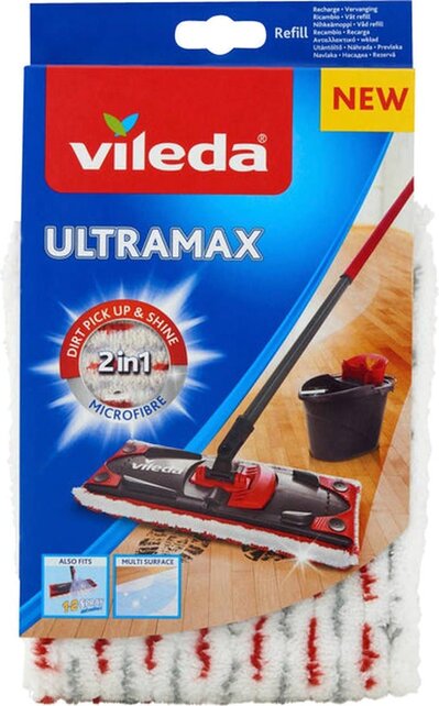 UltraMax Vileda Replacement - 1 per pack - Suitable for all Vileda flat mop systems