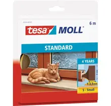 Tesa Moll Draft Excluder Standard I-Profile, 4 Years, 6 m, Brown