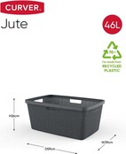Curver Jute Wäschekorb 46L Rechteckig