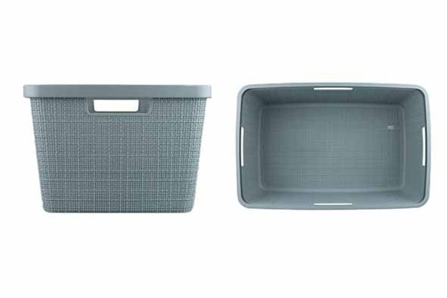 Curver Jute Laundry Basket 46L Rectangular