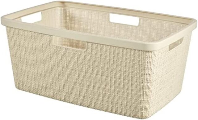 Curver Jute Laundry Basket 46L Rectangular