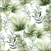 Ambiente Napkins Jungle leaves White  Mix