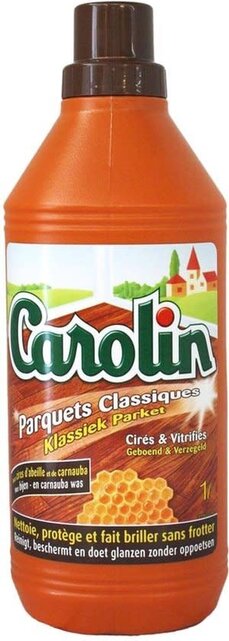 Nettoyant de Sol Carolin Classique Parquet - Avec Cire de Carnauba - 1L