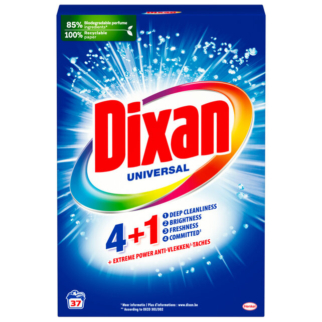 Dixan Waspoeder Universeel - 37 Wasbeurten 4+1 Extreme Power 2,22 kg