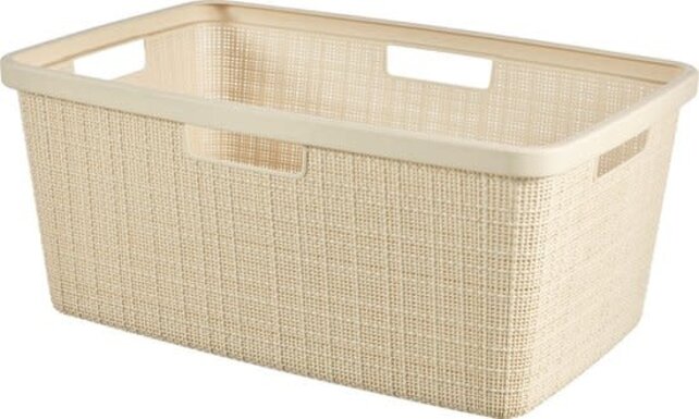 Curver Jute Laundry Basket 46L Rectangular