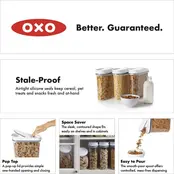 OXO POP Airtight Cereal Dispenser: BPA-Free Food Storage Container with Easy-Pour Spout & Ergonomic Grip