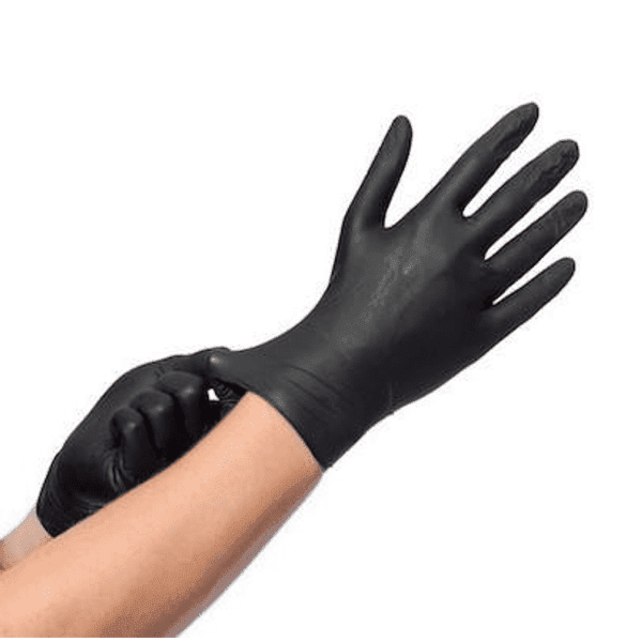 Heva Schwarze Nitrilhandschuhe - 100 Stück