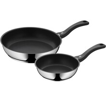 WMF Devil Pfannenset 2-teilig, 28 cm + 20 cm, Induktionspfanne, Kunststoffgriff