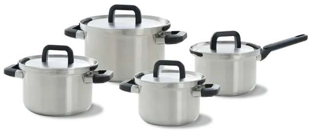 BK Pan Set Flow Cool Stainless Steel - 4-Piece