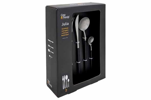 Cosy&Trendy Julia Bestekset 16-delig Vintage-Zwart
