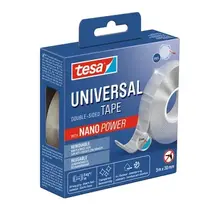 Tesa Universelles Doppelseitiges Klebeband mit Nano Power 3m x 30mm