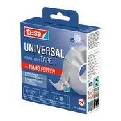 Tesa Universelles Doppelseitiges Klebeband mit Nano Power 3m x 30mm