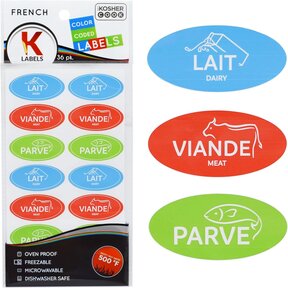 Kosher Labels Frans  36 Stickers