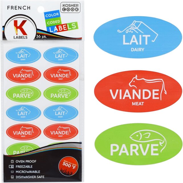 Kosher Cook  Kosher Labels French  36 Stickers