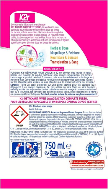 K2R Détachant Spray 750ml