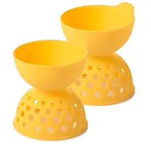 OXO Silicone Egg Poacher, Yellow - 2 Pack