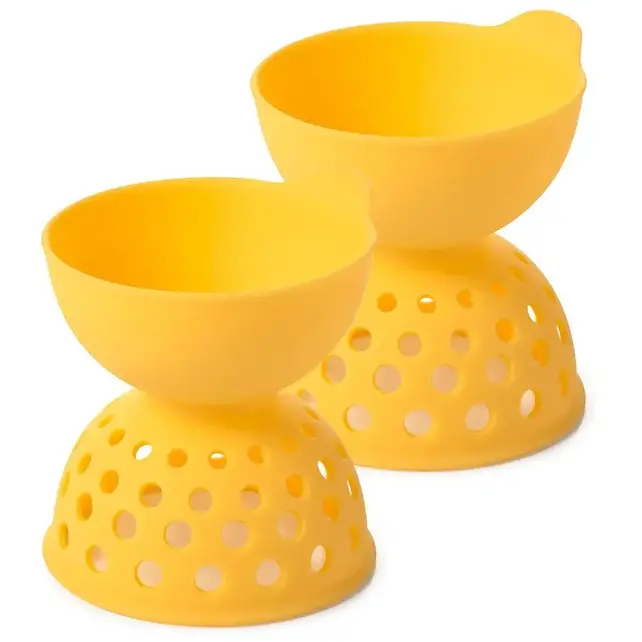 OXO Pocher à Œufs en Silicone, Jaune - Lot de 2