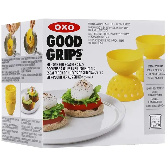 OXO Silicone Egg Poacher, Yellow - 2 Pack