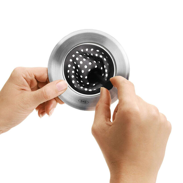 OXO Good Grips Siliconen Gootsteenzeef Grijs Eén Maat