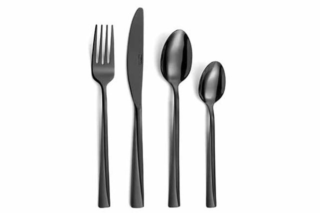 Amefa Pradel Essentiel Absolu Service de Couverts 16 Pièces Noir