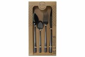 Amefa Pradel Essentiel Absolu Black 16-Piece Cutlery Set