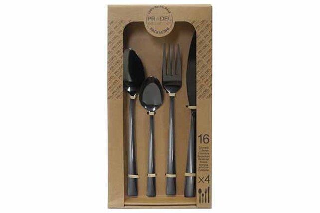 Amefa Pradel Essentiel Absolu Black 16-Piece Cutlery Set