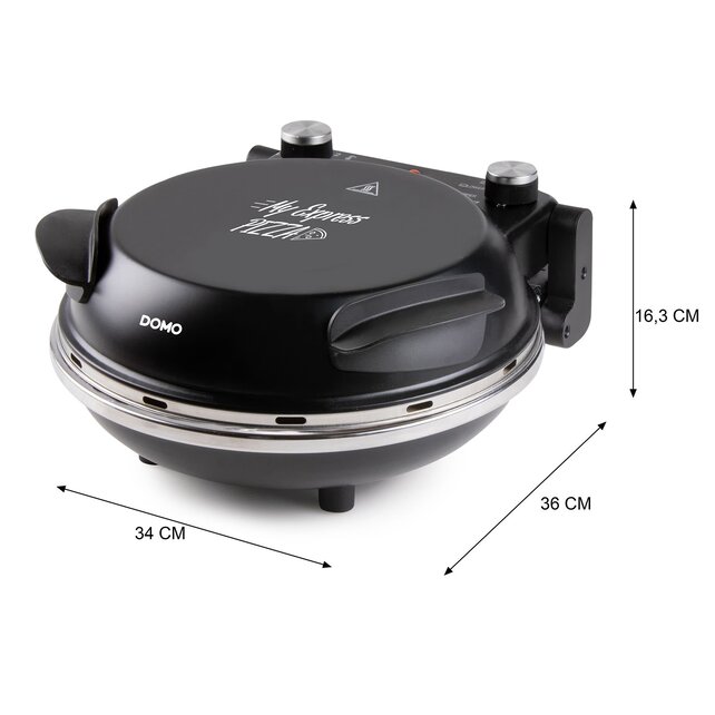 DOMO Pizza Oven 'My Express Pizza' black - Ceramic Stone