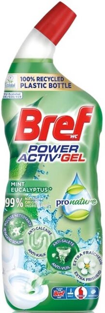 Bref WC - Power Activ - Toilet Cleaner - Gel - Eucalyptus - 700 ml