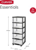 Curver Système de rangement à tiroirs coulissants 5X20 L