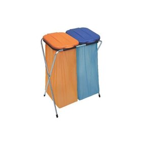 Porte-sac poubelle double