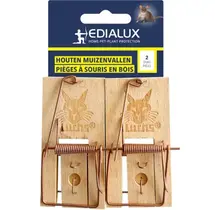 Edialux Houten Muizenvallen 2 Stuks