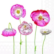 Servietten Zarte Mohnblumen