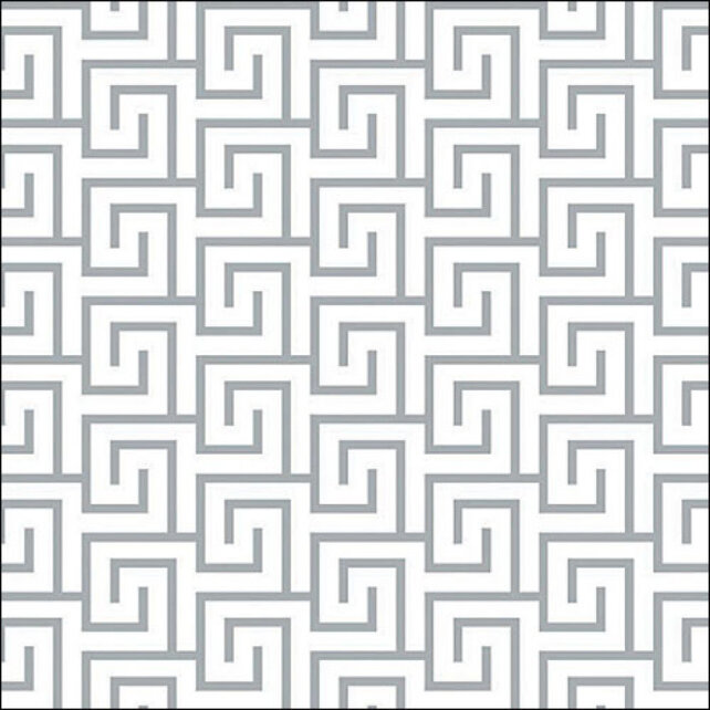 Ambiente Greek Key White/Silver