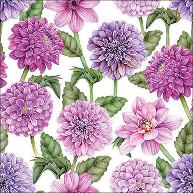 Ambiente  Napkins Dahlias In Bloom