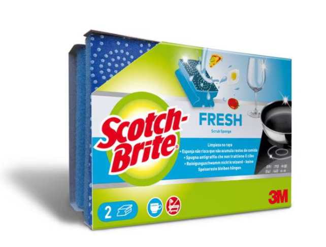 Tampon à récurer anti-rayures Scotch-Brite avec protection des ongles
